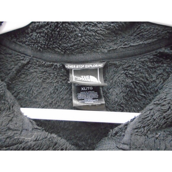 The North Face Womens Osito II Jacket Size XL Fleece Full Zip Pockets Black/Gold - Picture 4 of 7